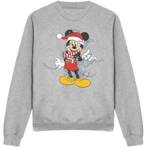 (M, Sport Heather) Disney Unisex Adult Mickey Mouse Christmas Lights Sweatshirt (M, Sport Heather) Disney Unisex Adult Mickey Mouse Christmas Lights Sweatshirt