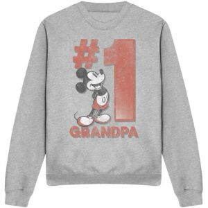 (S, Sport Heather) Disney Unisex Adult Number 1 Grandpa Mickey Mouse Sweatshirt (S, Sport Heather) Disney Unisex Adult Number 1 Grandpa Mickey Mouse Sweatshirt