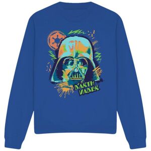 (S, Royal Blue) Star Wars Unisex Adult 90s Darth Vader Sweatshirt (S, Royal Blue) Star Wars Unisex Adult 90s Darth Vader Sweatshirt