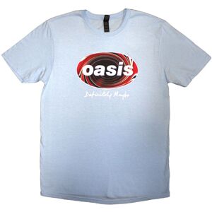 (L, Blue) Oasis Definitely Maybe Union Jack Oval T Shirt (L, Blue) Oasis Definitely Maybe Union Jack Oval T Shirt