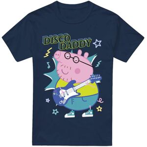 (S, Navy) Peppa Pig Mens Disco Daddy T-Shirt (S, Navy) Peppa Pig Mens Disco Daddy T-Shirt