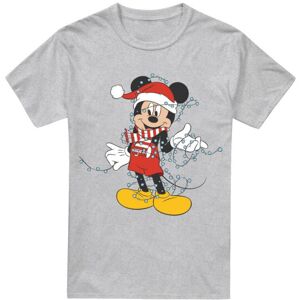 (L, Sport Heather) Disney Mens Mickey Mouse Christmas Lights T-Shirt (L, Sport Heather) Disney Mens Mickey Mouse Christmas Lights T-Shirt