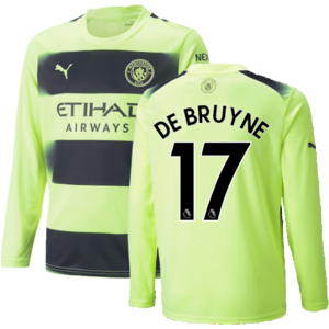 Puma (M) 2022-2023 Man City Long Sleeve Third Shirt (DE BRUYNE 17) Puma (M) 2022-2023 Man City Long Sleeve Third Shirt (DE BRUYNE 17)