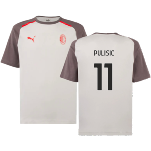 Puma (L) 2023-2024 AC Milan Casuals Tee (Light Grey) (Pulisic 11) Puma (L) 2023-2024 AC Milan Casuals Tee (Light Grey) (Pulisic 11)