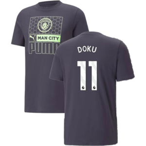 Puma (L) 2023-2024 Man City FtblCore AOP Tee (Dark Navy) (Doku 11) Puma (L) 2023-2024 Man City FtblCore AOP Tee (Dark Navy) (Doku 11)