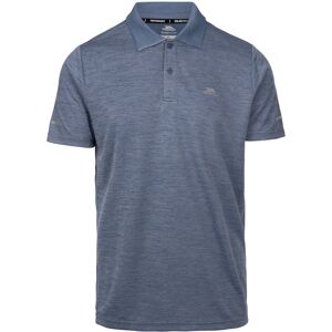(S, Indigo Tone Marl) Trespass Mens Mckay Active Polo Shirt (S, Indigo Tone Marl) Trespass Mens Mckay Active Polo Shirt
