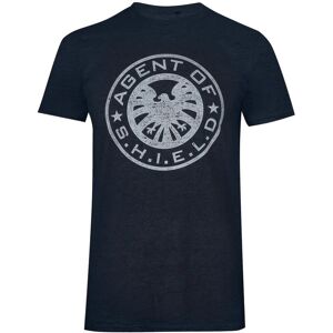(L, Heather Navy) Marvel Mens Shield T-Shirt (L, Heather Navy) Marvel Mens Shield T-Shirt