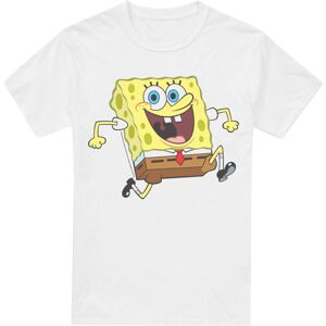 (3XL, White) SpongeBob SquarePants Mens Happy Running T-Shirt (3XL, White) SpongeBob SquarePants Mens Happy Running T-Shirt