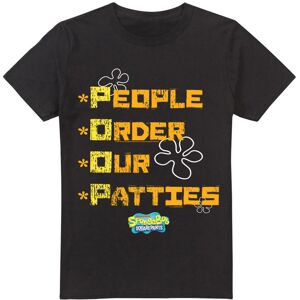 (M, Black) SpongeBob SquarePants Mens People Order Our Patties T-Shirt (M, Black) SpongeBob SquarePants Mens People Order Our Patties T-Shirt