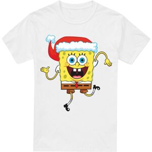 (4XL, White) SpongeBob SquarePants Mens Santa Hat Christmas T-Shirt (4XL, White) SpongeBob SquarePants Mens Santa Hat Christmas T-Shirt