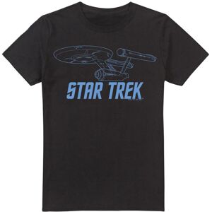(4XL, Black) Star Trek Mens Enterprise Outline T-Shirt (4XL, Black) Star Trek Mens Enterprise Outline T-Shirt