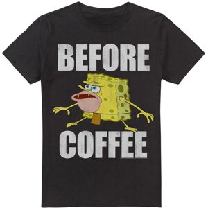 (5XL, Black) SpongeBob SquarePants Mens Before Coffee Meme T-Shirt (5XL, Black) SpongeBob SquarePants Mens Before Coffee Meme T-Shirt