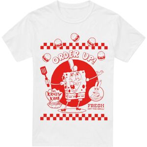 (5XL, White) SpongeBob SquarePants Mens Order Up! T-Shirt (5XL, White) SpongeBob SquarePants Mens Order Up! T-Shirt