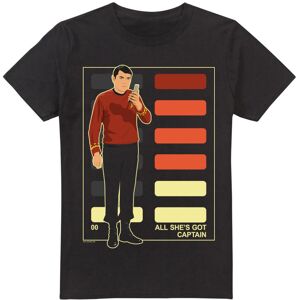 (XL, Black) Star Trek Mens All She's Got Captain T-Shirt (XL, Black) Star Trek Mens All She's Got Captain T-Shirt