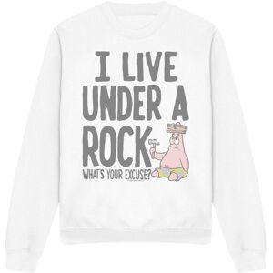 (XXL, White) SpongeBob SquarePants Unisex Adult Under A Rock Sweatshirt (XXL, White) SpongeBob SquarePants Unisex Adult Under A Rock Sweatshirt