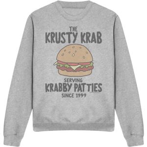 (M, Sport Heather) SpongeBob SquarePants Unisex Adult Krabby Patties Sweatshirt (M, Sport Heather) SpongeBob SquarePants Unisex Adult Krabby Patties Sweatshirt