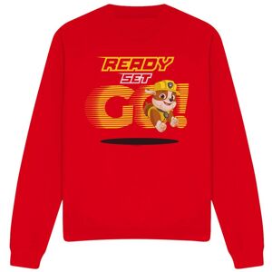 (XXL, Red) Paw Patrol Unisex Adult Ready Set Go! Rubble Sweatshirt (XXL, Red) Paw Patrol Unisex Adult Ready Set Go! Rubble Sweatshirt