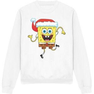 (XXL, White) SpongeBob SquarePants Unisex Adult Santa Hat Christmas Sweatshirt (XXL, White) SpongeBob SquarePants Unisex Adult Santa Hat Christmas Sweatshirt