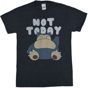 Pokémon Pokemon Men's Snorlax Not Today T-Shirt Dark Heather Large Pokémon Pokemon Men's Snorlax Not Today T-Shirt Dark Heather Large