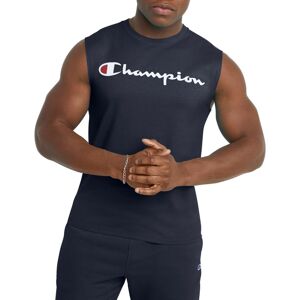 Champion Men's Classic Jersey Muscle Tee Screen Print Script Navy Small Champion Men's Classic Jersey Muscle Tee Screen Print Script Navy Small