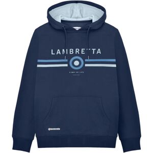 (M, Navy) Lambretta Mens AW24 Contrast Target Hoodie (M, Navy) Lambretta Mens AW24 Contrast Target Hoodie
