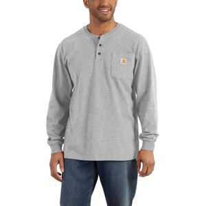 Carhartt Men's Loose Fit Heavyweight Long-Sleeve Pocket Henley T-Shirt Heather Carhartt Men's Loose Fit Heavyweight Long-Sleeve Pocket Henley T-Shirt Heather