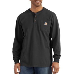 Carhartt Men's Loose Fit Heavyweight Long-Sleeve Pocket Henley T-Shirt Black L Carhartt Men's Loose Fit Heavyweight Long-Sleeve Pocket Henley T-Shirt Black L