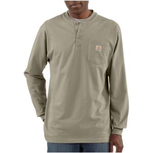 Carhartt Men's Big Loose Fit Heavyweight Long-Sleeve Pocket Henley T-Shirt Dese Carhartt Men's Big Loose Fit Heavyweight Long-Sleeve Pocket Henley T-Shirt Dese