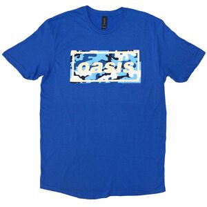(XXL, Blue) Oasis Camo Band Logo T Shirt (XXL, Blue) Oasis Camo Band Logo T Shirt