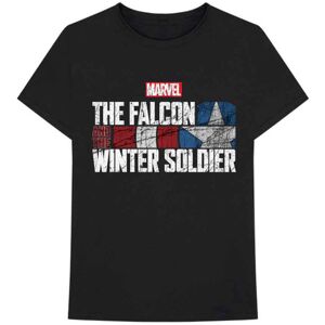 (XL, Black) Marvel Comics Falcon & Winter Soldier Text Logo T Shirt (XL, Black) Marvel Comics Falcon & Winter Soldier Text Logo T Shirt