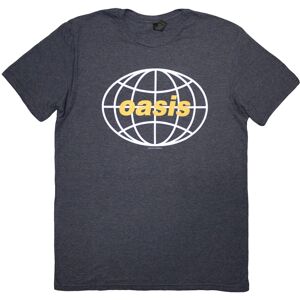 (L, Navy Blue) Oasis Unisex Adult Globe Logo T-Shirt (L, Navy Blue) Oasis Unisex Adult Globe Logo T-Shirt