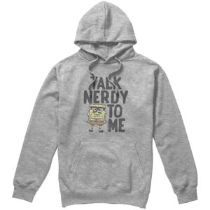(M, Sport Heather) SpongeBob SquarePants Mens Talk Nerdy To Me Hoodie (M, Sport Heather) SpongeBob SquarePants Mens Talk Nerdy To Me Hoodie