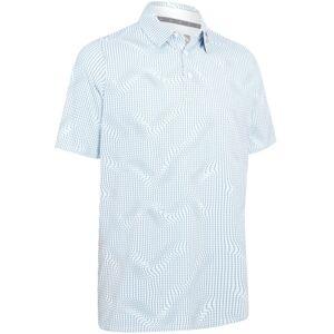 (S, Bright White) Callaway Golf Mens 2025 Warped Gingham Print Wicking Stretch G (S, Bright White) Callaway Golf Mens 2025 Warped Gingham Print Wicking Stretch G