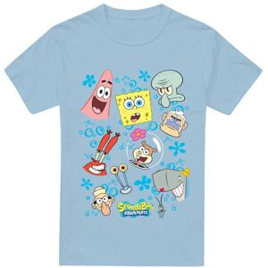 (XXL, Light Blue) SpongeBob SquarePants Mens Character Faces T-Shirt (XXL, Light Blue) SpongeBob SquarePants Mens Character Faces T-Shirt
