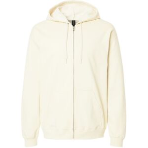 (M, Off White) Gildan Mens Softstyle Fleece Midweight Full Zip Hoodie (M, Off White) Gildan Mens Softstyle Fleece Midweight Full Zip Hoodie