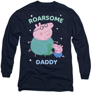 (M, Navy) Peppa Pig Unisex Adult Roarsome Daddy Pig Long-Sleeved T-Shirt (M, Navy) Peppa Pig Unisex Adult Roarsome Daddy Pig Long-Sleeved T-Shirt