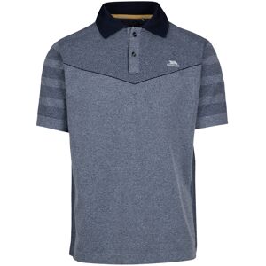 (S, Navy Marl) Trespass Mens Button Front Active Polo T-Shirt Nab (S, Navy Marl) Trespass Mens Button Front Active Polo T-Shirt Nab