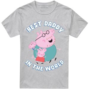 (5XL, Heather Grey) Peppa Pig Unisex Adult Best Daddy In The World T-Shirt (5XL, Heather Grey) Peppa Pig Unisex Adult Best Daddy In The World T-Shirt