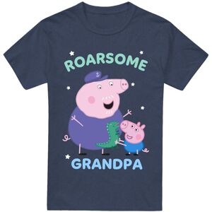 (M, Heather Navy) Peppa Pig Unisex Adult Roarsome Grandpa Pig T-Shirt (M, Heather Navy) Peppa Pig Unisex Adult Roarsome Grandpa Pig T-Shirt
