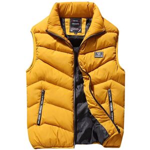 Unbranded (Yellow, M) Warm Men Winter Paded Sleeveless Puffer Jacket Vest Waistcoat Coat P Unbranded (Yellow, M) Warm Men Winter Paded Sleeveless Puffer Jacket Vest Waistcoat Coat P