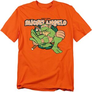 (L, Orange) Teenage Mutant Ninja Turtles Mens Party Dude Michelangelo T-Shirt (L, Orange) Teenage Mutant Ninja Turtles Mens Party Dude Michelangelo T-Shirt