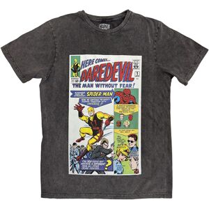 (M, Charcoal) Marvel Comics Here Comes Daredevil Comic Stone Wash T Shirt (M, Charcoal) Marvel Comics Here Comes Daredevil Comic Stone Wash T Shirt