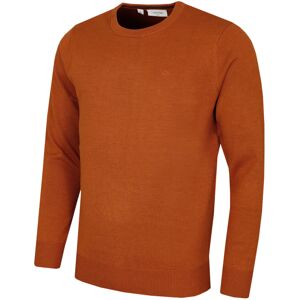 (S, Ginger) Calvin Klein Mens 2025 Crew Neck Cotton Breathable Golf Sweater (S, Ginger) Calvin Klein Mens 2025 Crew Neck Cotton Breathable Golf Sweater