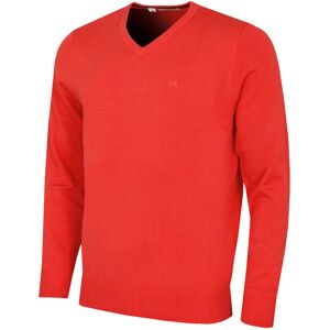 (M, Coral) Calvin Klein Mens 2025 V-Neck Soft Cotton Easy Care Golf Sweater (M, Coral) Calvin Klein Mens 2025 V-Neck Soft Cotton Easy Care Golf Sweater