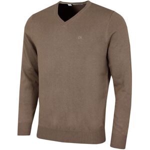 (S, Mink) Calvin Klein Mens 2025 V-Neck Soft Cotton Easy Care Golf Sweater (S, Mink) Calvin Klein Mens 2025 V-Neck Soft Cotton Easy Care Golf Sweater