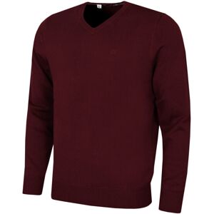 (M, Port) Calvin Klein Mens 2025 V-Neck Soft Cotton Easy Care Golf Sweater (M, Port) Calvin Klein Mens 2025 V-Neck Soft Cotton Easy Care Golf Sweater
