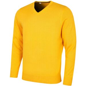 (S, Sunshine) Calvin Klein Mens 2025 V-Neck Soft Cotton Easy Care Golf Sweater (S, Sunshine) Calvin Klein Mens 2025 V-Neck Soft Cotton Easy Care Golf Sweater