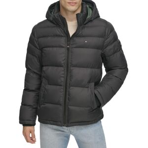 Tommy Hilfiger Mens Big Tall Hooded Puffer Jacket Black 4X-Large Tall Tommy Hilfiger Mens Big Tall Hooded Puffer Jacket Black 4X-Large Tall