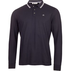 (S, Navy) Calvin Klein Mens 2025 Campus Long Sleeve Stretch Tipped Polo Shirt (S, Navy) Calvin Klein Mens 2025 Campus Long Sleeve Stretch Tipped Polo Shirt