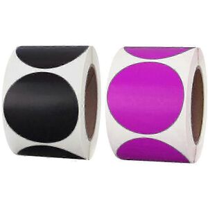 Kikidex (As show, Black*purple) 2 Roll 1000 Pcs 1 Round Color Coding Circle Dot Sticker Kikidex (As show, Black*purple) 2 Roll 1000 Pcs 1 Round Color Coding Circle Dot Sticker
